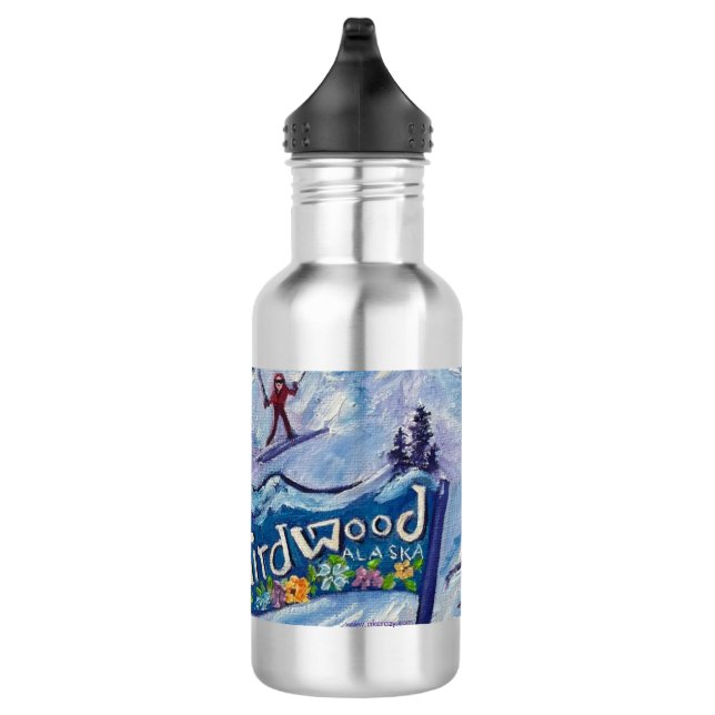 Alyeska/Girdwood 18oz stainless steel water bottle (Right)