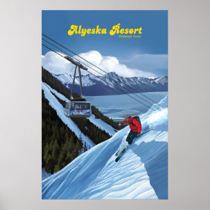 Alyeska Ski Resort Travel Poster
