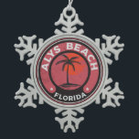 Alys Beach Florida 30A Emerald Coast 30 A Snowflake Pewter Christmas Ornament<br><div class="desc">Alys Beach Florida 30A Emerald Coast 30 A</div>