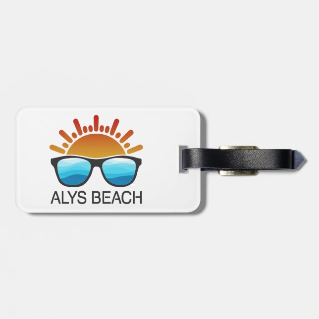 Alys Beach Sunglasses Luggage Tag (Back Horizontal)