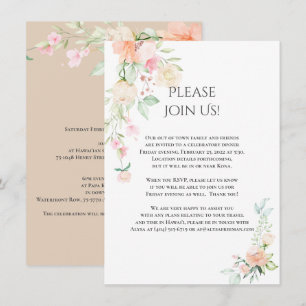 Alysa - Details Watercolor Spring Blossoms Invitation