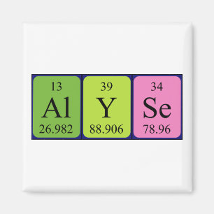 Alyse periodic table name magnet