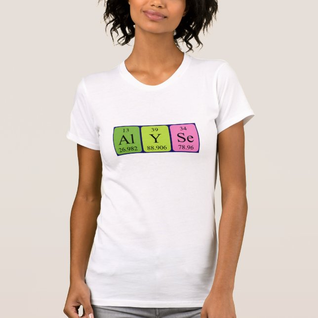 Alyse periodic table name shirt (Front)