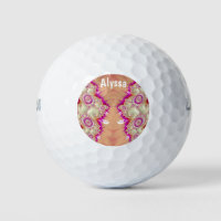 ALYSSA ~ Pink Red Cream Fractal Design ~