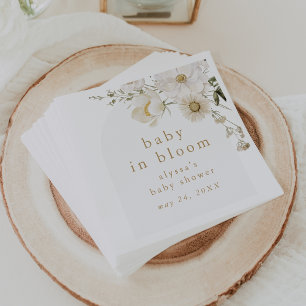 ALYSSA Wildflower Floral Baby In Bloom Baby Shower Napkin