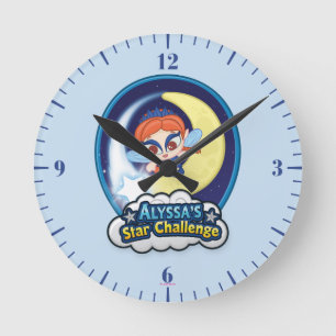 Alyssa's Star Challenge Round Clock