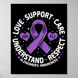 Alzheimer's Awareness End Alz Love Support Alz Poster