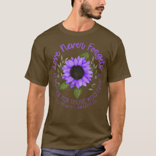 Alzheimer Awareness Tee for Men and Women Purple s