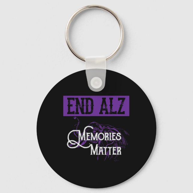 Alzheimer - Cute Heimer Awareness Graphic  Key Ring (Front)