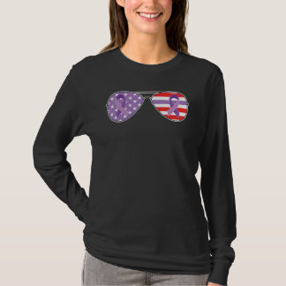 Alzheimer Disease Awareness Wear Alzheimer's Purpl T-Shirt