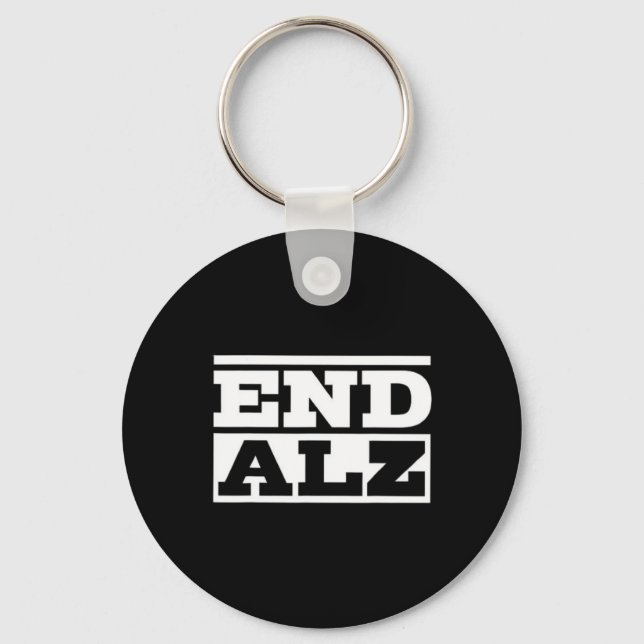 Alzheimer Heimer's Brain Awareness Month Support  Key Ring (Front)