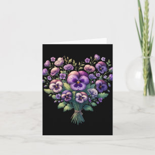 Alzheimer Purple Floral Pansy Dementia Alzheimer&# Card