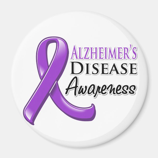 Alzheimer’s Disease Awareness Ribbon Magnet (Front)