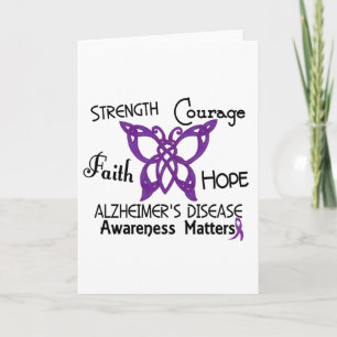 Alzheimer’s Disease Celtic Butterfly 3 Card