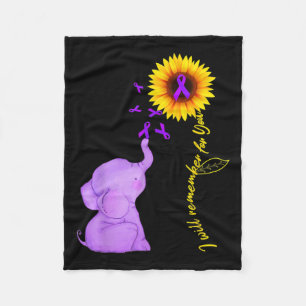 Alzheimerheimer Awareness I Will Remember For You Fleece Blanket