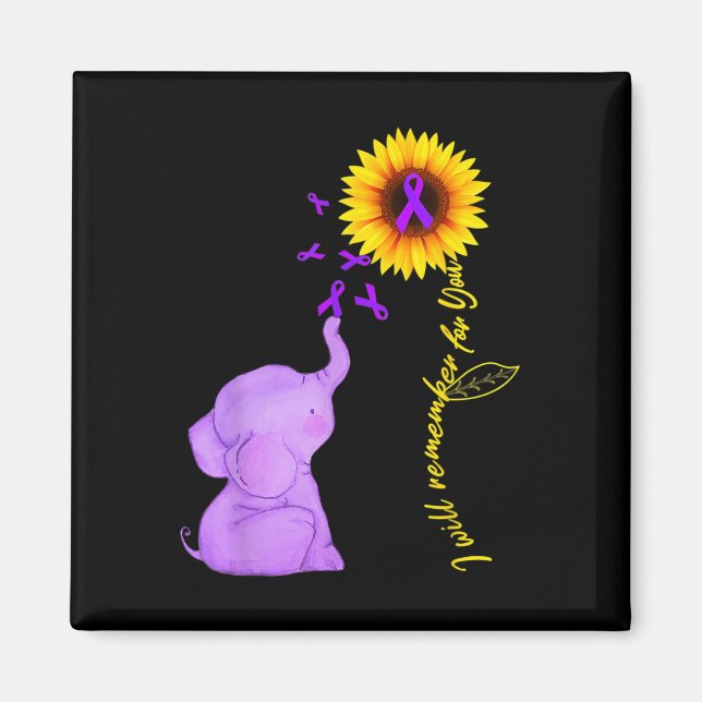 Alzheimerheimer Awareness I Will Remember For You  Magnet (Front)