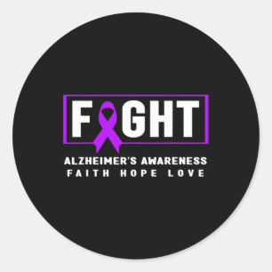 Alzheimerheimer’s - Purple Ribbon Heimer’s Awarene Classic Round Sticker