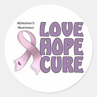 Alzheimer's Awareness Classic Round Sticker