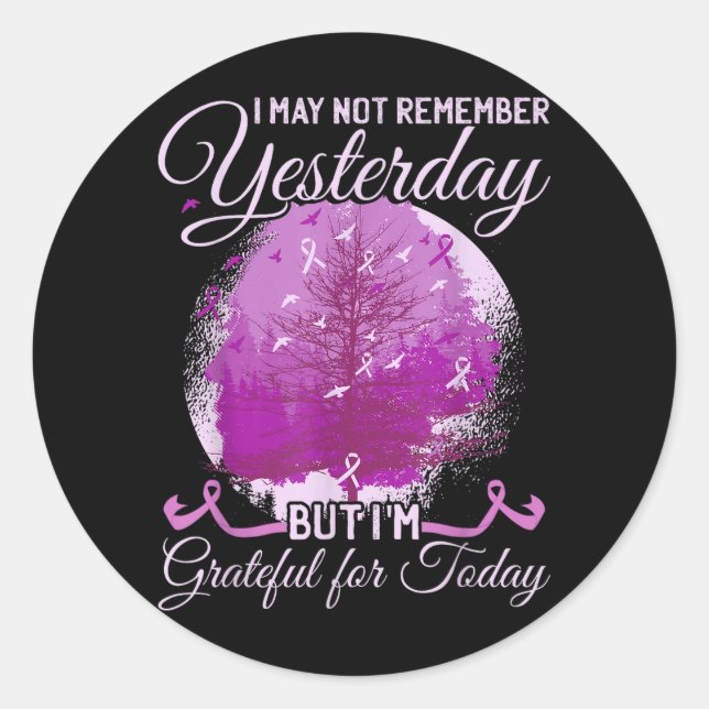 Alzheimers Awareness Classic Round Sticker (Front)