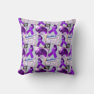 Alzheimer's Awareness Collage Cushion