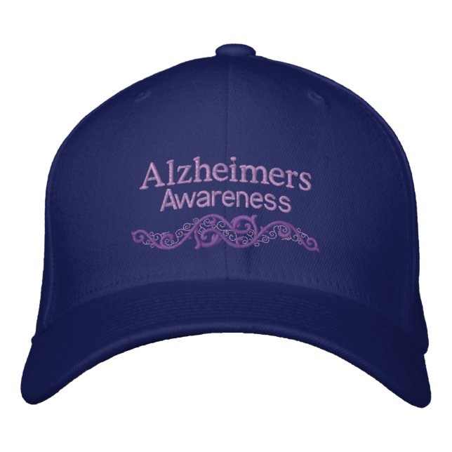 Alzheimers Awareness Custom Embroidered Hat (Front)