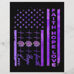 Alzheimers Awareness Faith Hope Love Purple Flyer