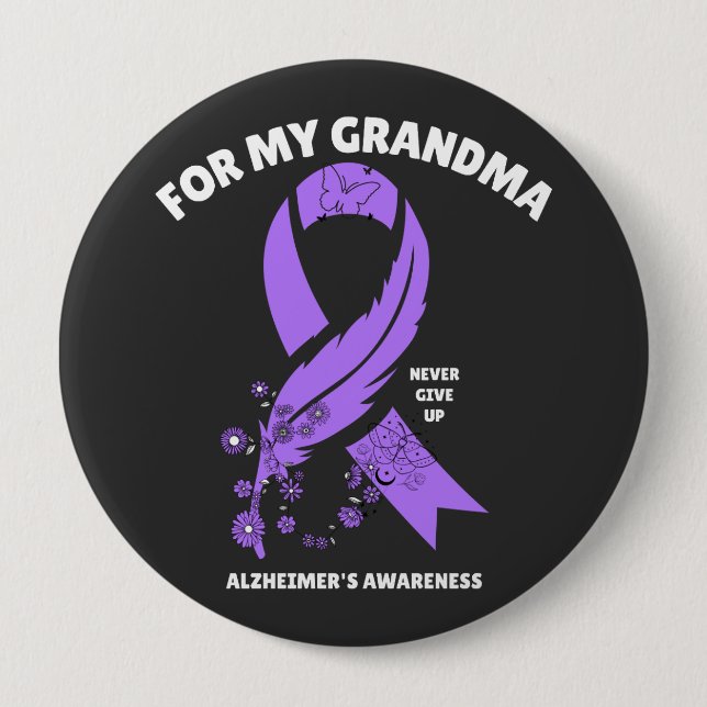 Alzheimer's Awareness - For My Grandma 10 Cm Round Badge (Front)