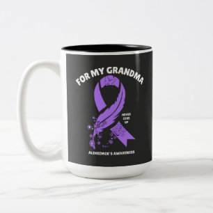 Alzheimer's Awareness - For My Grandma Two-Tone Co Coffee Mug