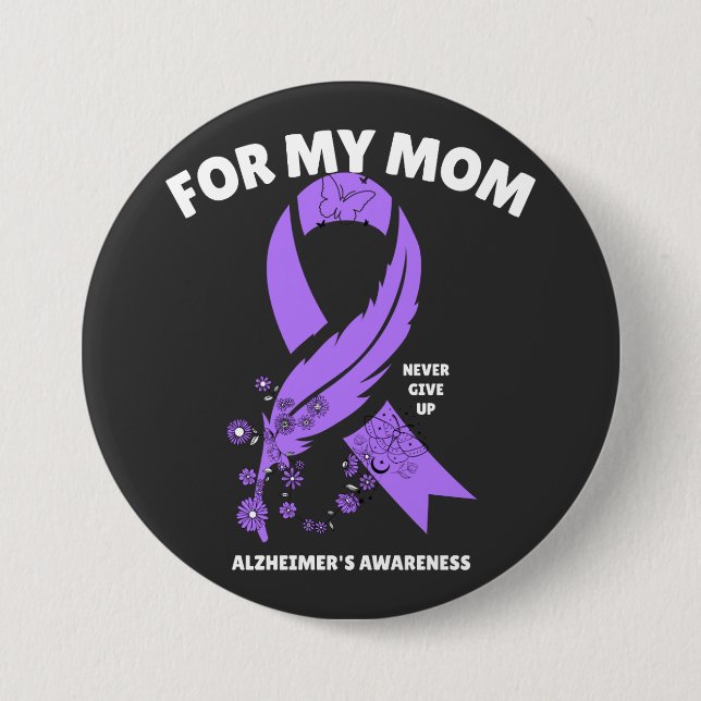 Alzheimer's Awareness - For My Mom 7.5 Cm Round Badge (Front)