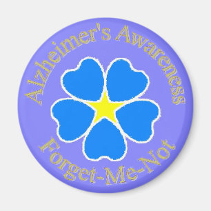 Alzheimer's Awareness forget me not Magnet