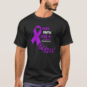Alzheimers Awareness Hope Faith Love alzheimers Aw T-Shirt