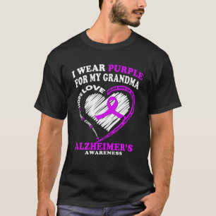 Alzheimers Awareness - I Wear Purple For My Grandm T-Shirt