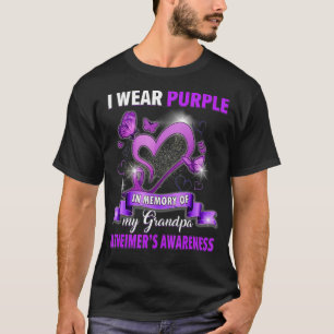 Alzheimer's Awareness I Wear Purple In Memory Of M T-Shirt