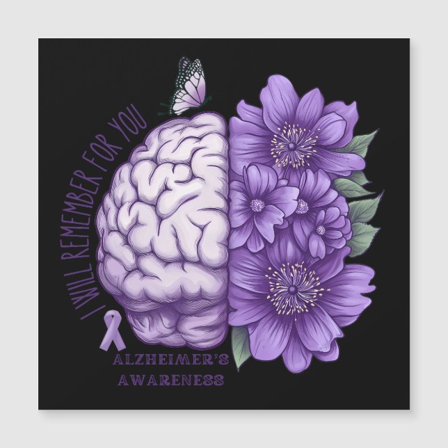 Alzheimer's Awareness I Will Remember For You (Front)