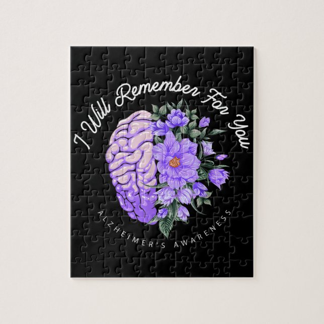 Alzheimer's Awareness I Will Remember For You Jigsaw Puzzle (Vertical)