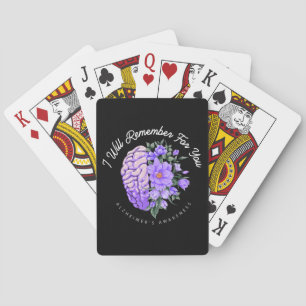 Alzheimer's Awareness I Will Remember For You Playing Cards