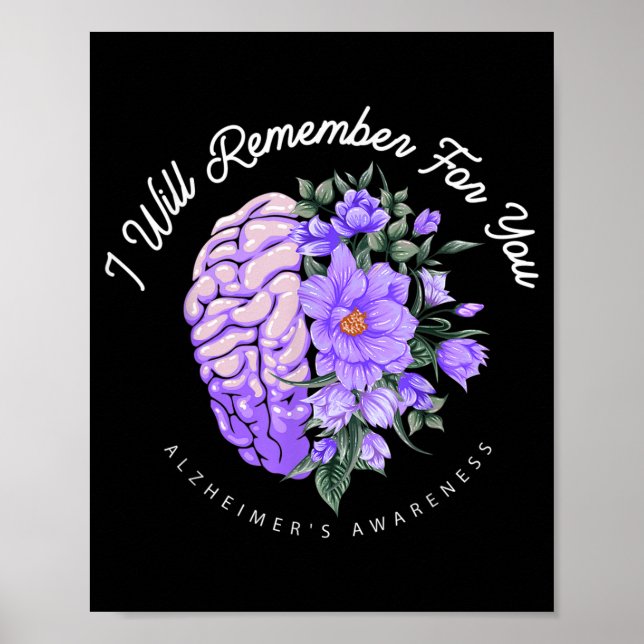Alzheimer's Awareness I Will Remember For You Poster (Front)