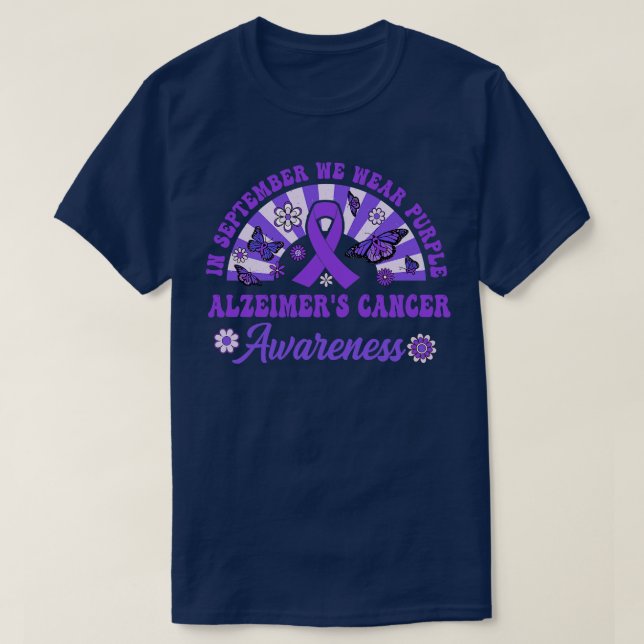 Alzheimers Awareness In September We Wear Purple G T-Shirt (Design Front)