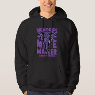 Alzheimers Awareness Memories Matter Purple Elepha Hoodie