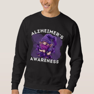 Alzheimers Awareness Month Alzheimer Gnomes Purple Sweatshirt