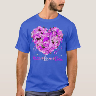 Alzheimers Awareness Peace Love Cure Women  T-Shirt