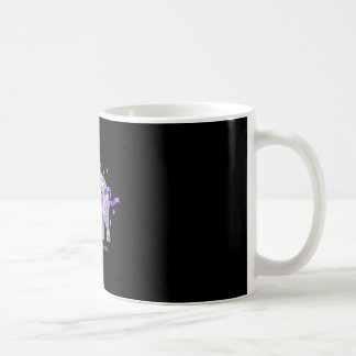 Alzheimers Awareness Purple Ribbon Memory Floral Coffee Mug