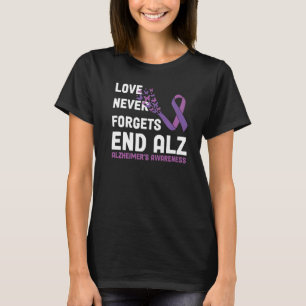 Alzheimer's Awareness Ribbon Purple Butterflies T-Shirt