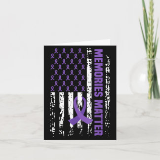 Alzheimers Awareness Shirt Memories Awareness Card