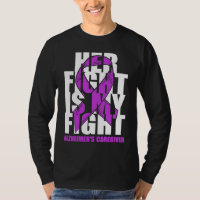 Alzheimer's Caregiver Awareness Purple Ribbon Her 