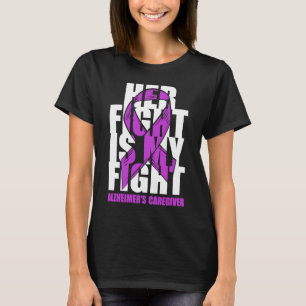 Alzheimer's Caregiver Awareness Purple Ribbon Her T-Shirt