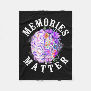 Alzheimers Dementia Awareness Support Vintage Fleece Blanket
