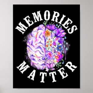 Alzheimers Dementia Awareness Support Vintage Poster