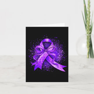 Alzheimer's disease awareness purple ribbon card