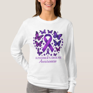 Alzheimer's Disease Awareness Purple Ribbon T-Shirt